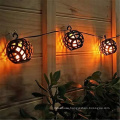 LED Solar String Light Hanging Global Bulb Lantern Outdoor Waterproof Flame Solar Fairy Light